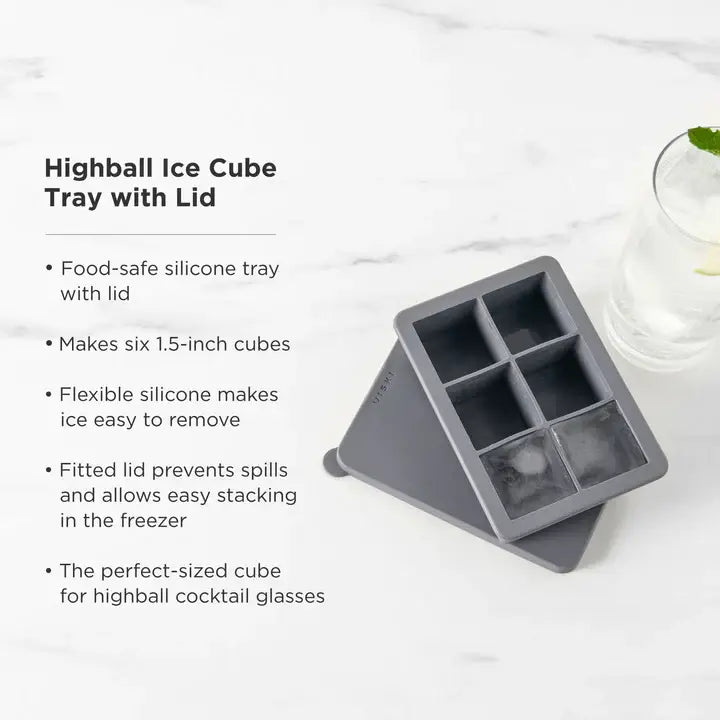 Viski Professional: Highball Ice Cube Tray with Lid