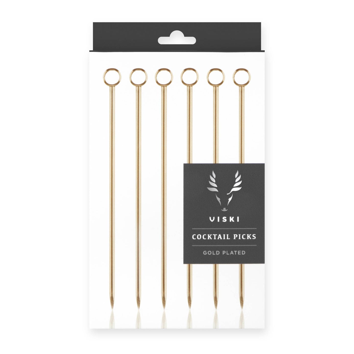 Belmont™ Reusable Gold-Plated Cocktail Picks: Set of 6