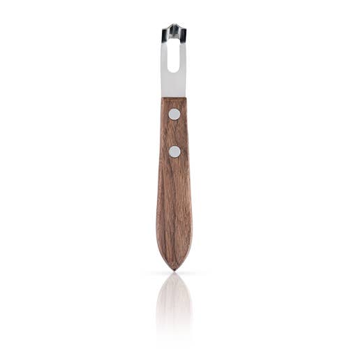 Viski Professional Channel Knife with Black Walnut Wood Handle