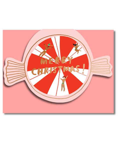 PEPPERMINT - Shaped Holiday Card