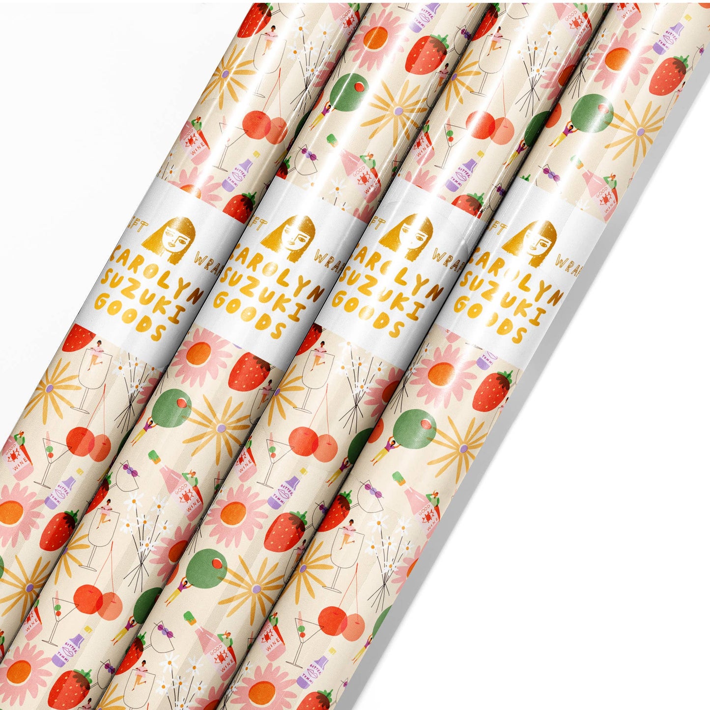 BOOZEY CREAM Rolled Gift Wrap