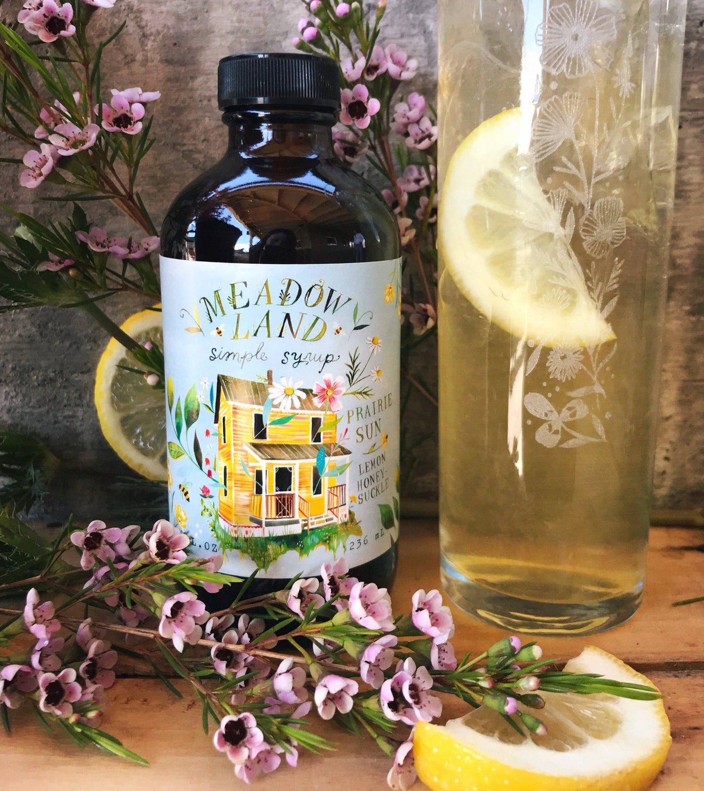 Prairie Sun Lemon Honey-Suckle Simple Syrup