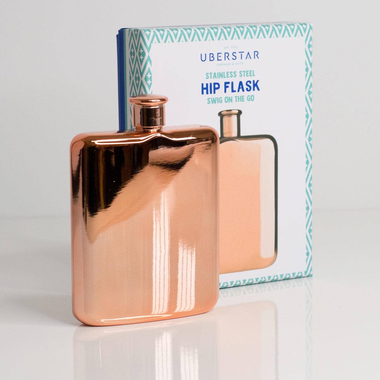 Rose Gold Hip Flask Stainless Steel