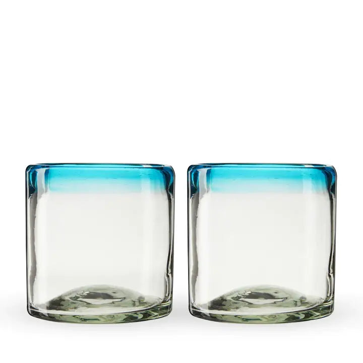 Segunda Vida Primavera Recycled Glass Tumblers: Set of 2