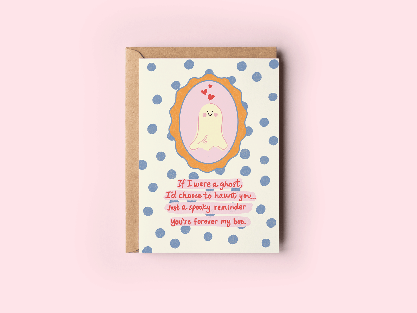Forever My Boo Ghost Love Romance Halloween Greeting Card