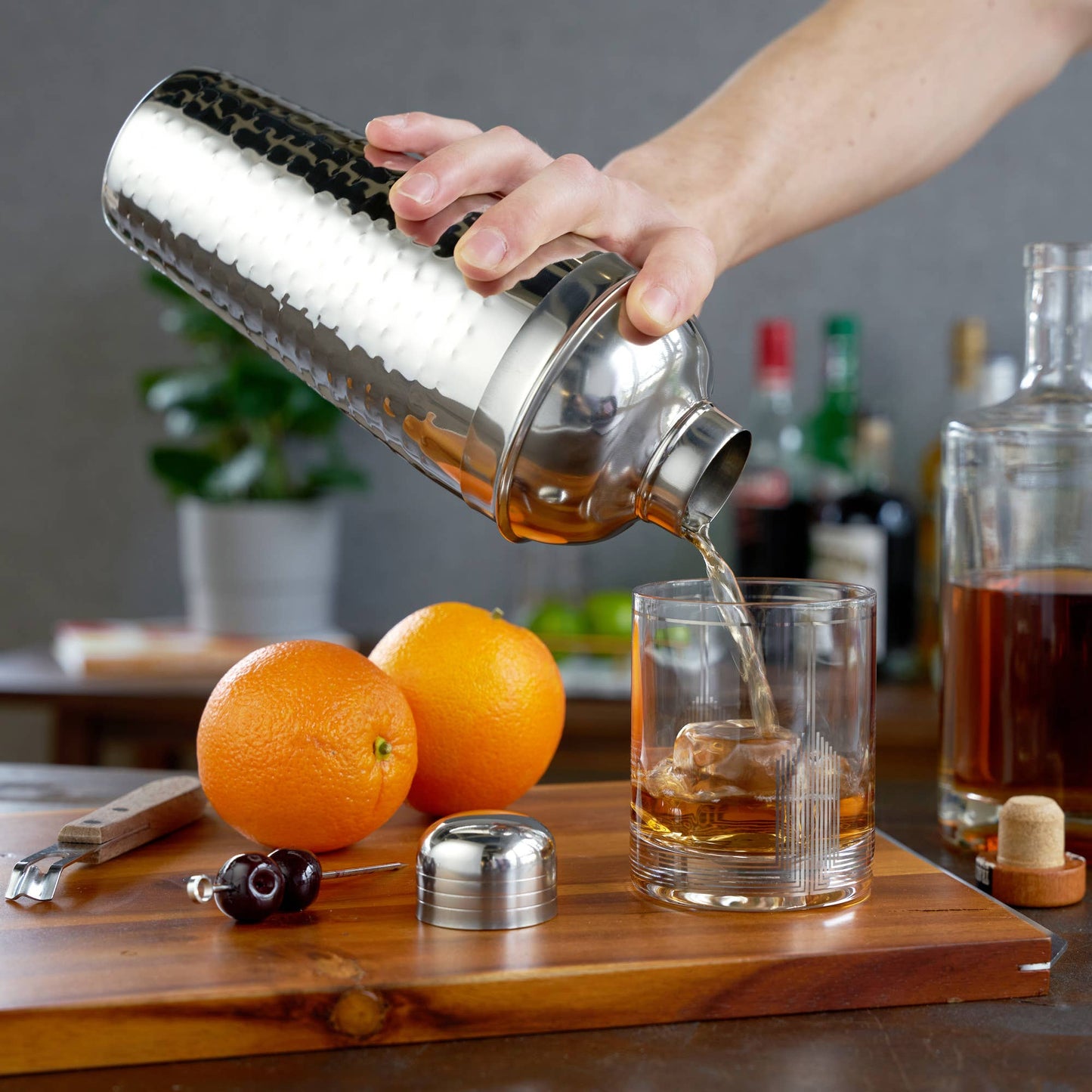 Irving™ Hammered Stainless Steel Cocktail Shaker