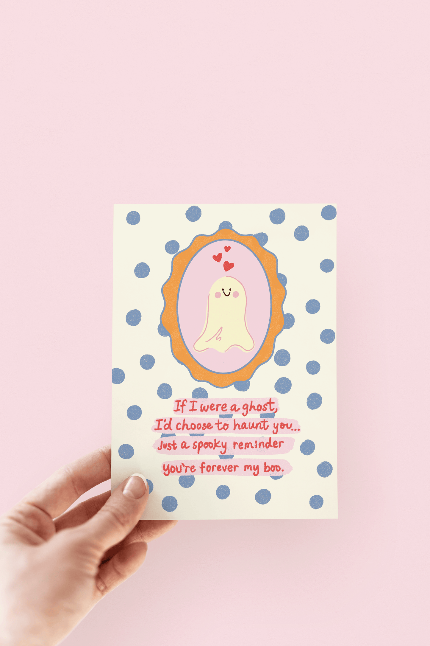 Forever My Boo Ghost Love Romance Halloween Greeting Card