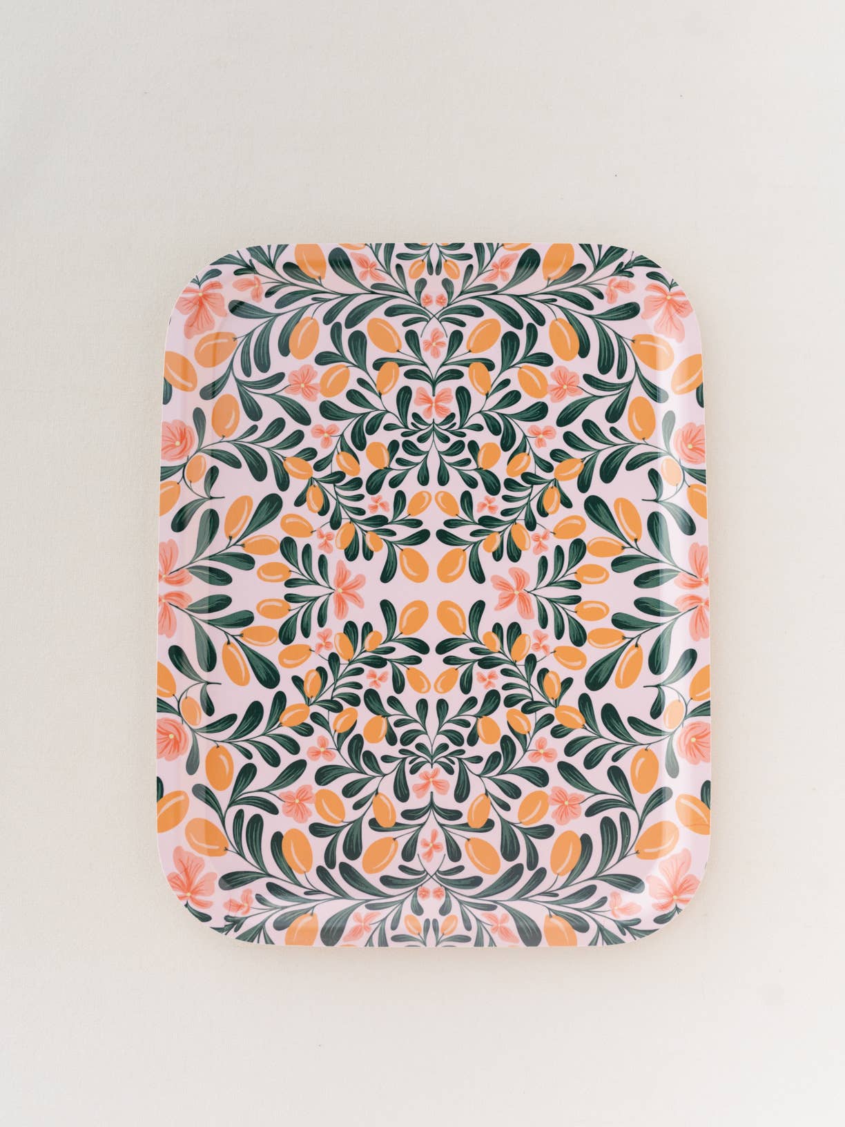 Kumquats Orange Bent Birch/Melamine Serving Tray Platter