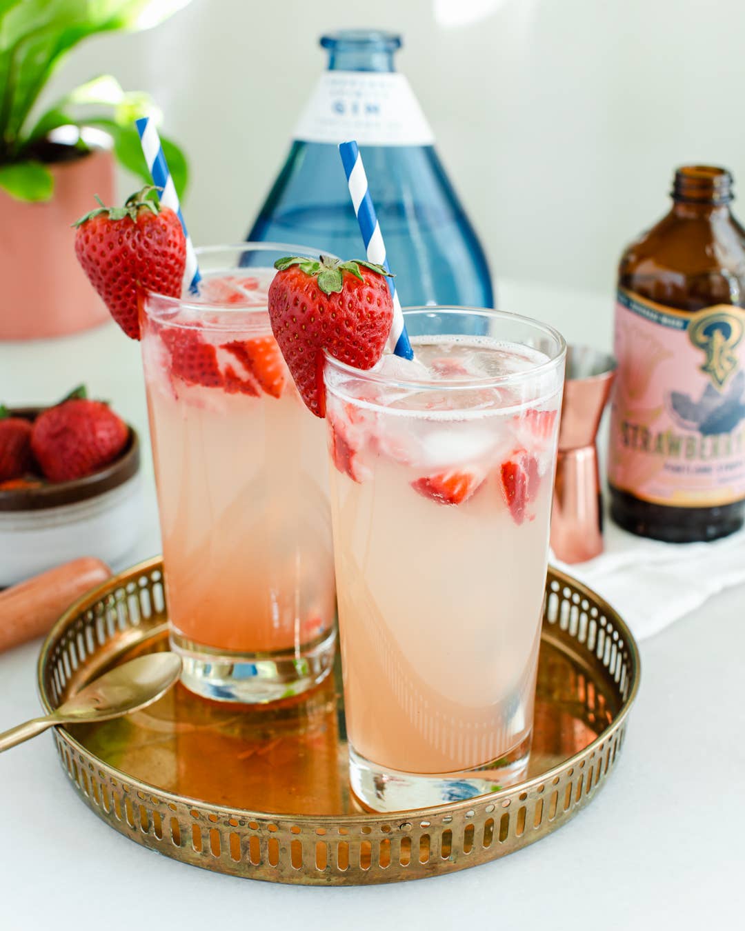 Strawberry Lemon Lime Syrup 12 oz - cocktail / mocktail mix