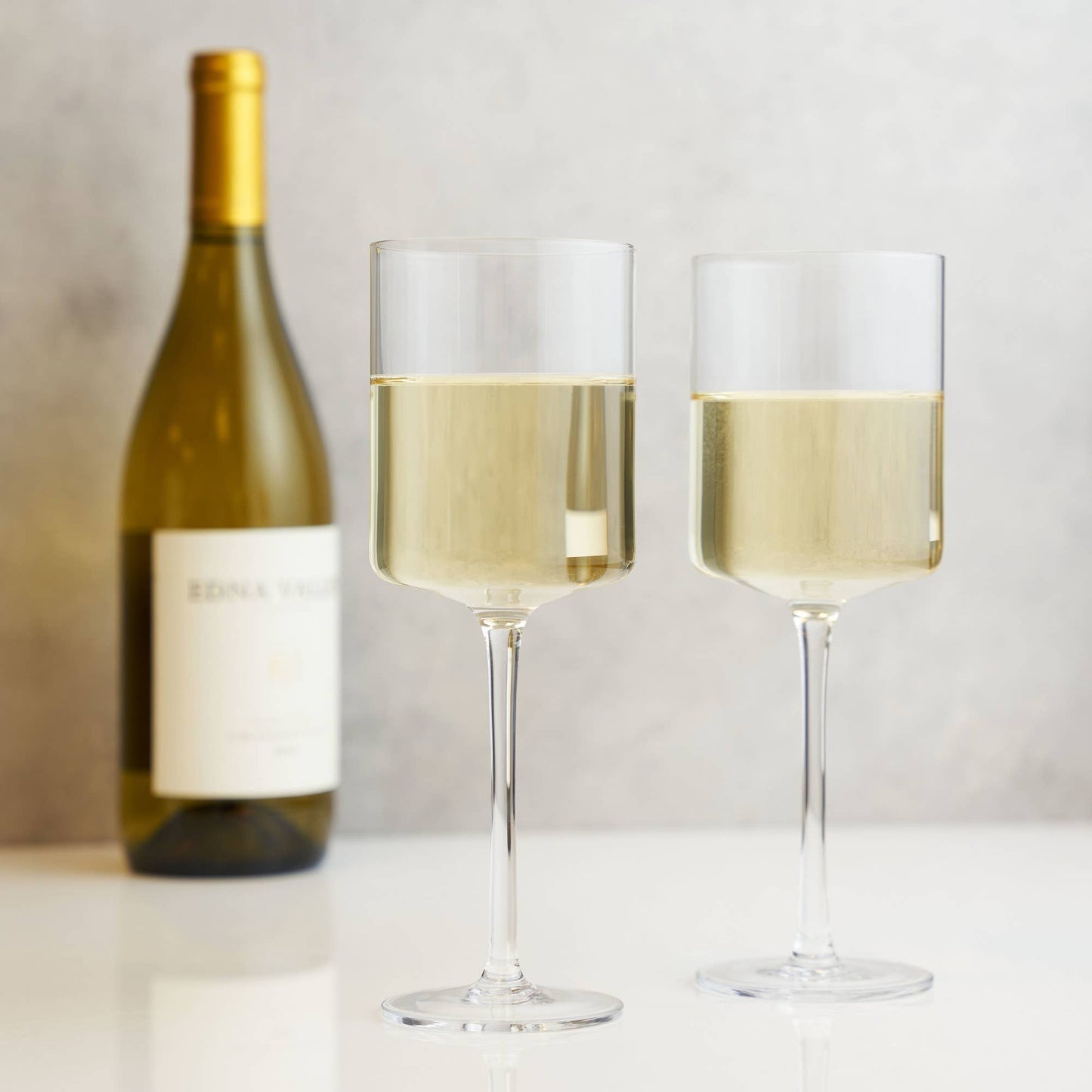 Laurel Crystal White Wine Glasses: Set of 2