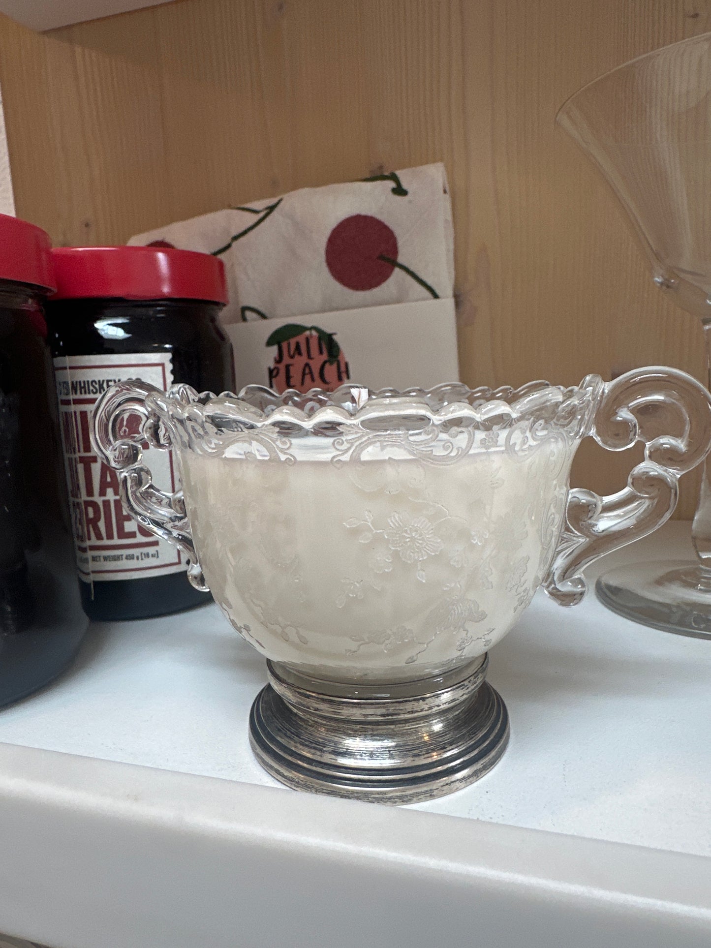 Funky Candles: Cherry Merlot Silver Bottom