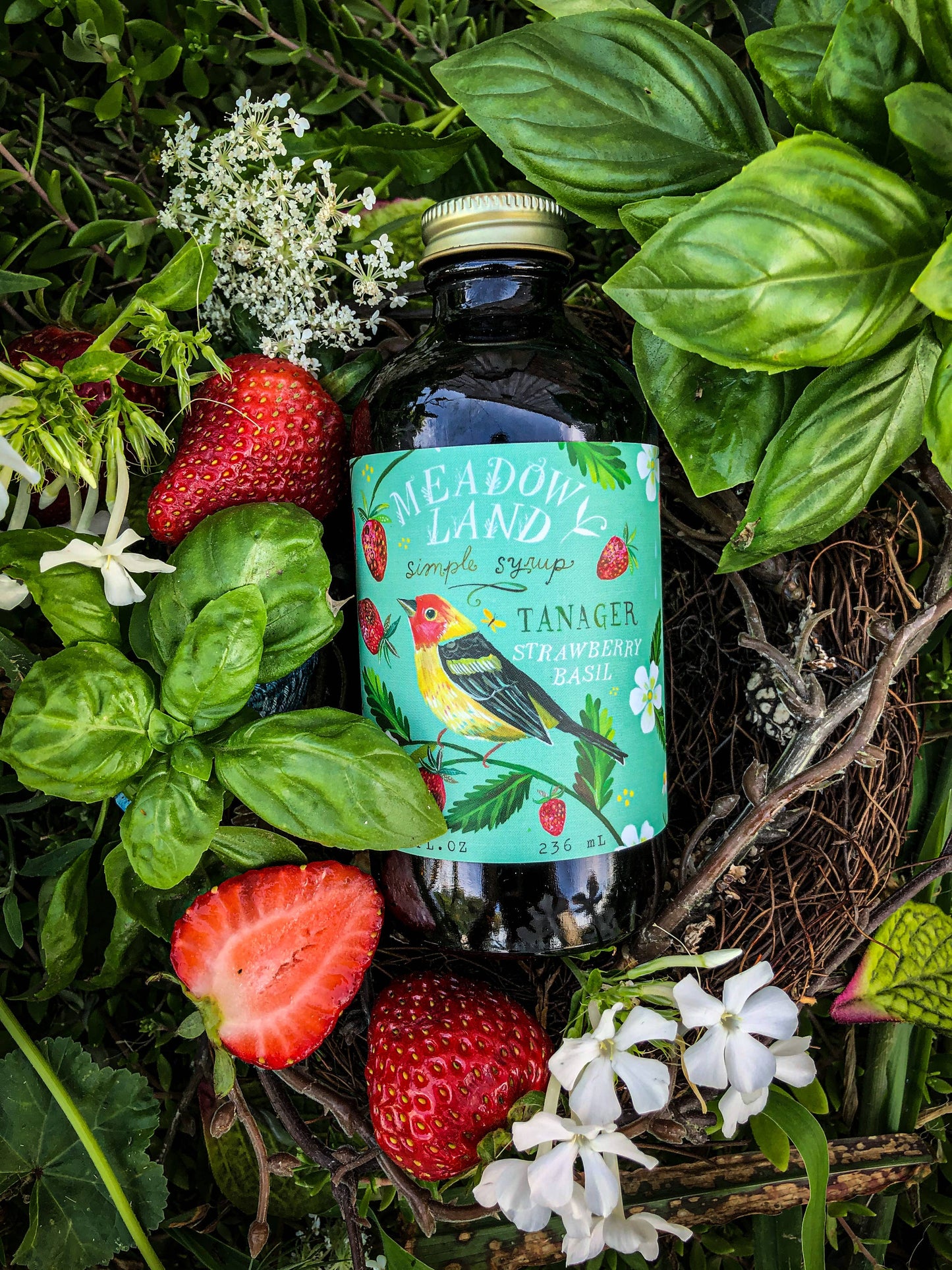 Tanager Strawberry Basil Simple Syrup