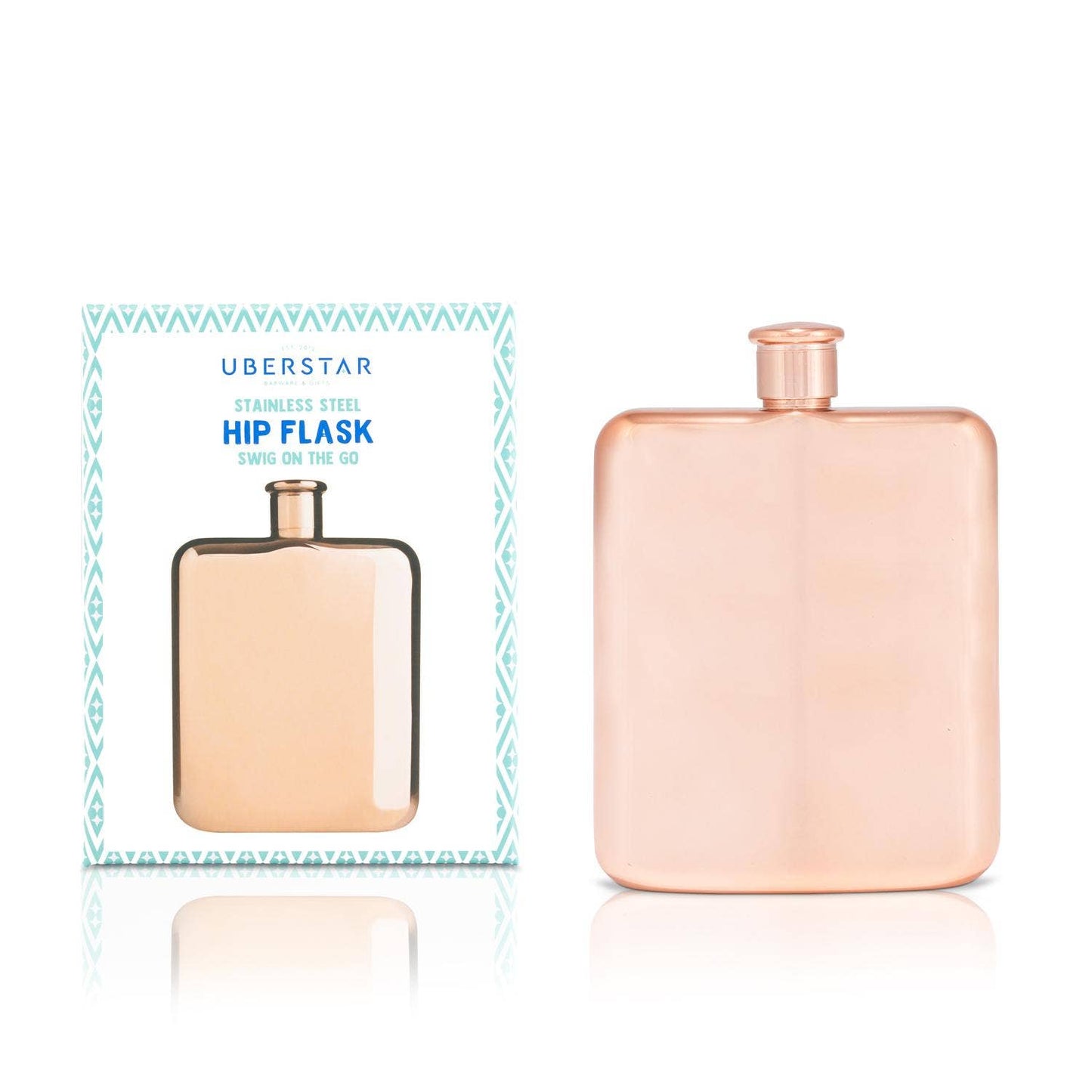 Rose Gold Hip Flask Stainless Steel