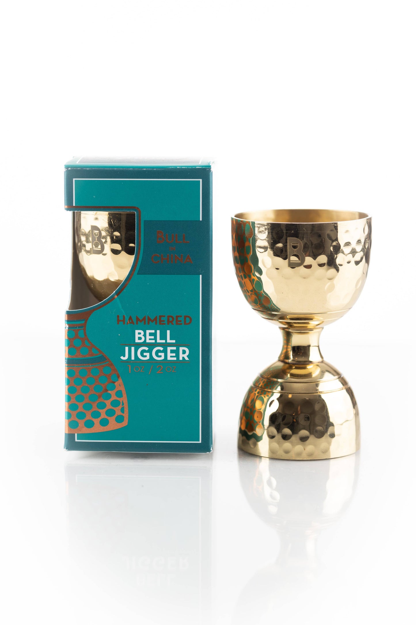 Hammered Brass Bell Jigger