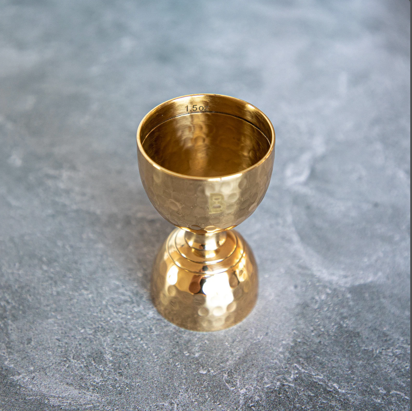 Hammered Brass Bell Jigger