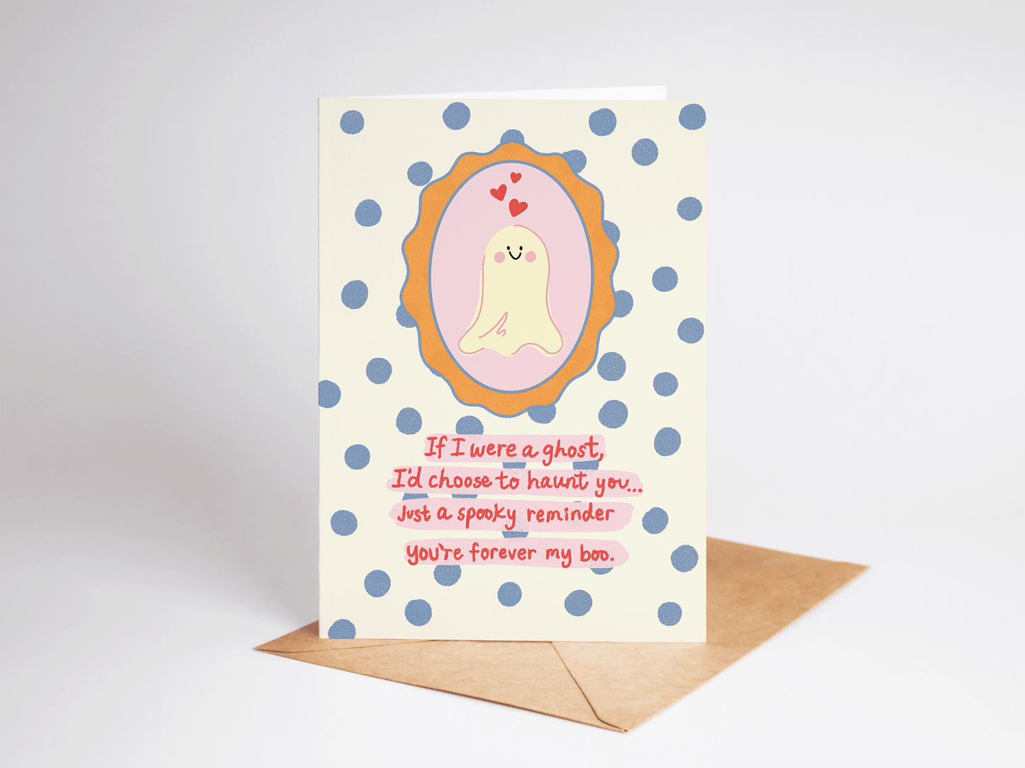 Forever My Boo Ghost Love Romance Halloween Greeting Card