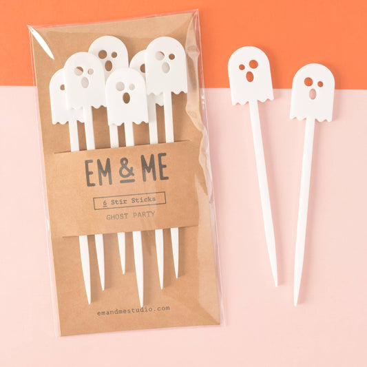 Ghost Party Stir Sticks, Halloween