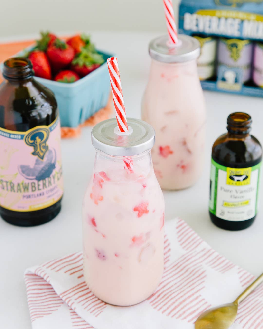 Strawberry Lemon Lime Syrup 12 oz - cocktail / mocktail mix