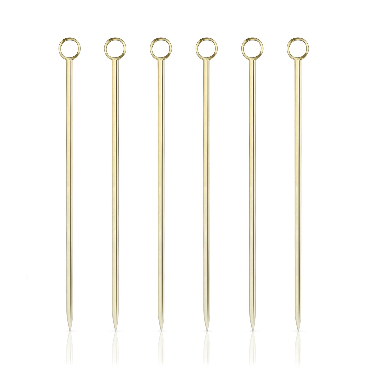 Belmont™ Reusable Gold-Plated Cocktail Picks: Set of 6
