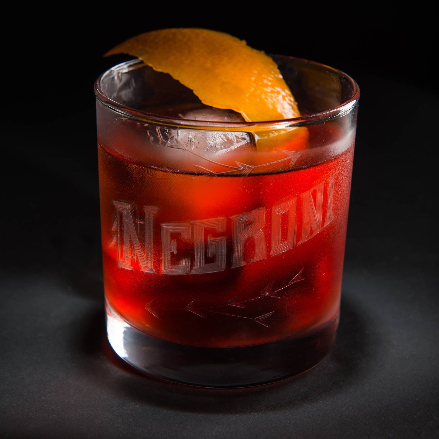 Hand Engraved Negroni Glass