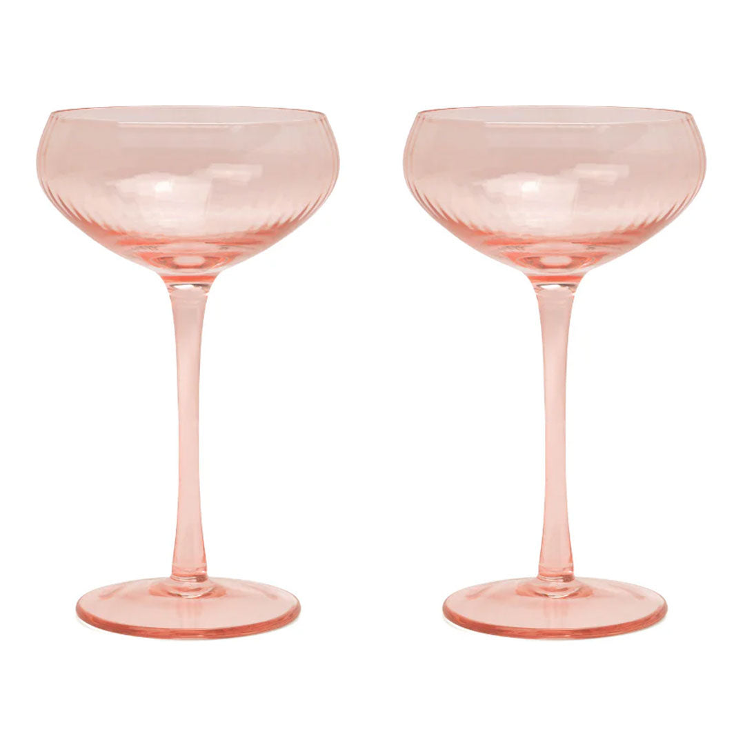 The Lou Coupe Glass - Blush: Set Of 2