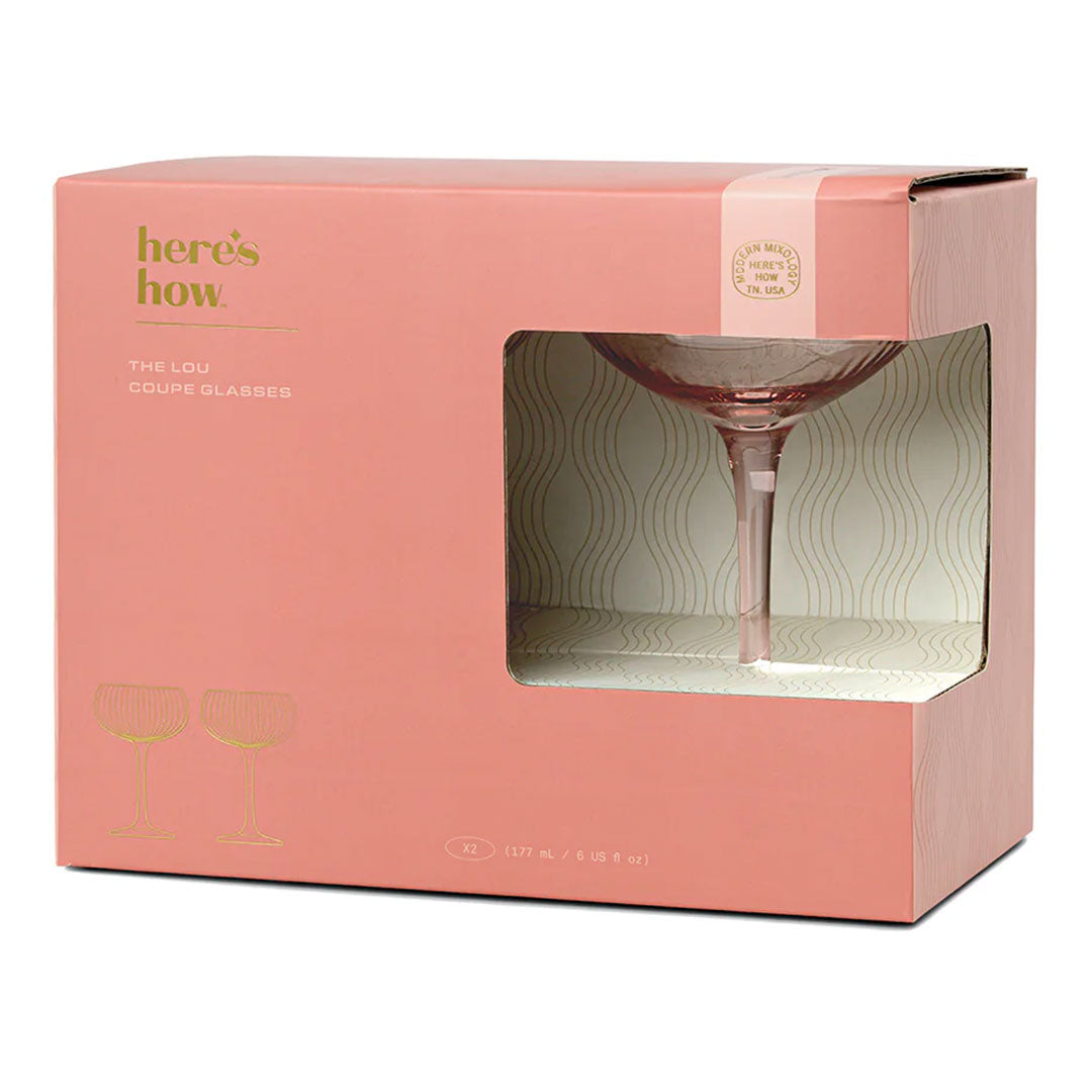 The Lou Coupe Glass - Blush: Set Of 2