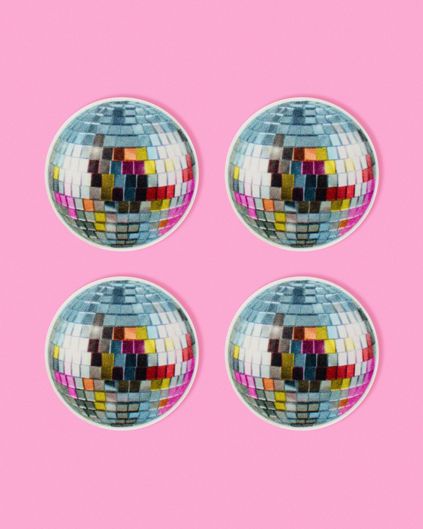 Disco Ball Bar Coasters: Set of 4