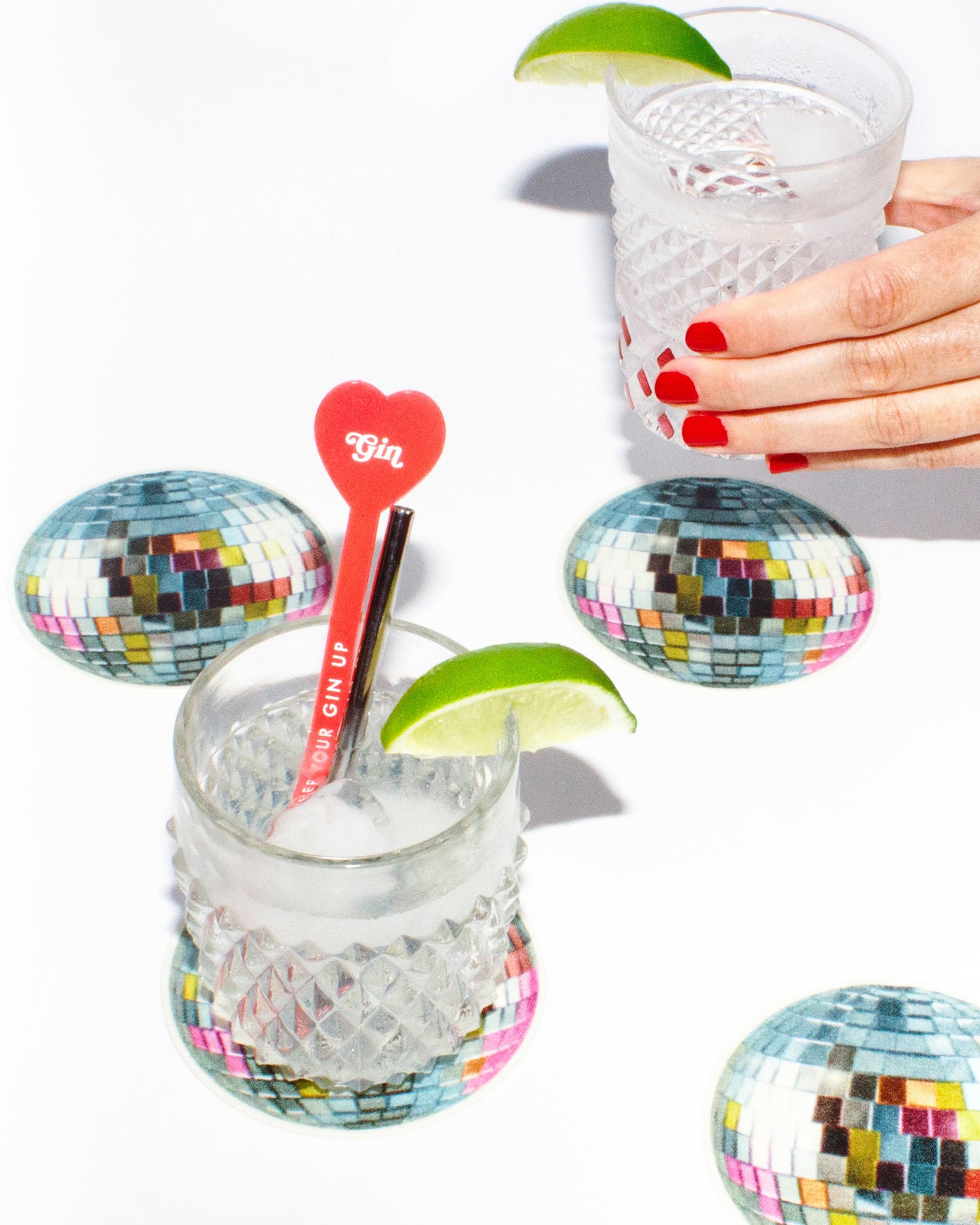 Disco Ball Bar Coasters: Set of 4