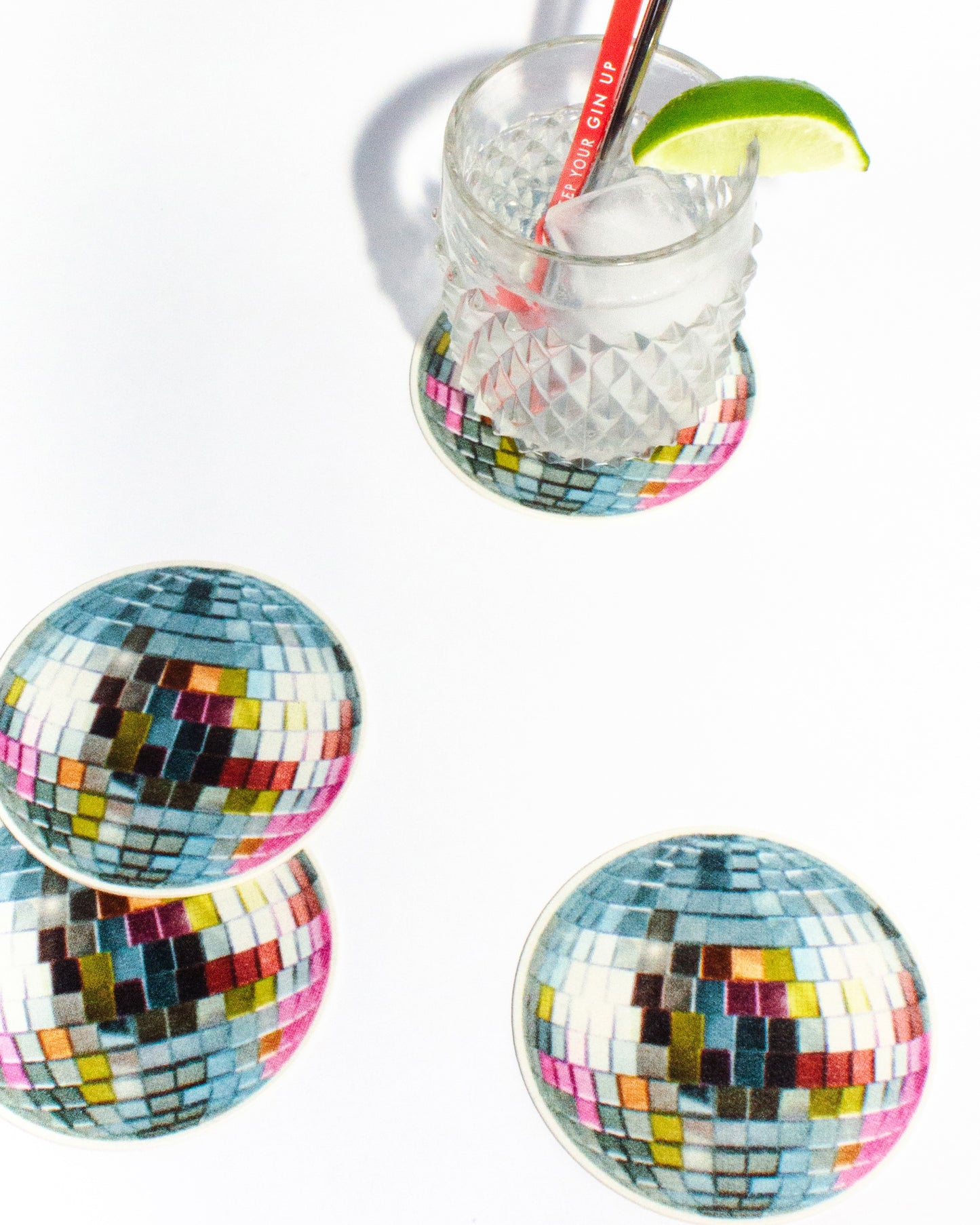 Disco Ball Bar Coasters: Set of 4