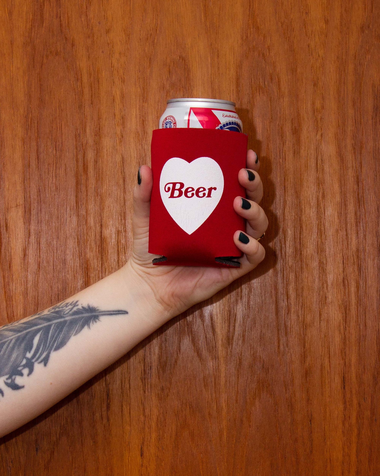 Heart Beer Koozie