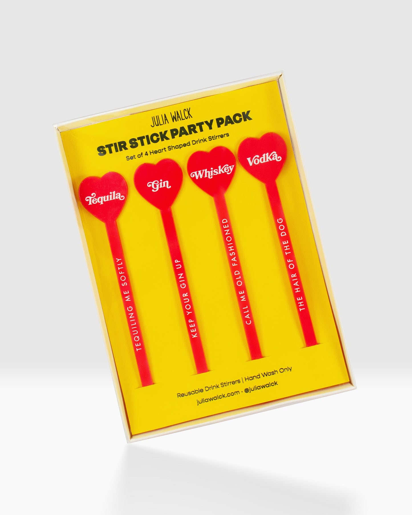 Heart Shaped Stir Stick Party Pack: Set of 4
