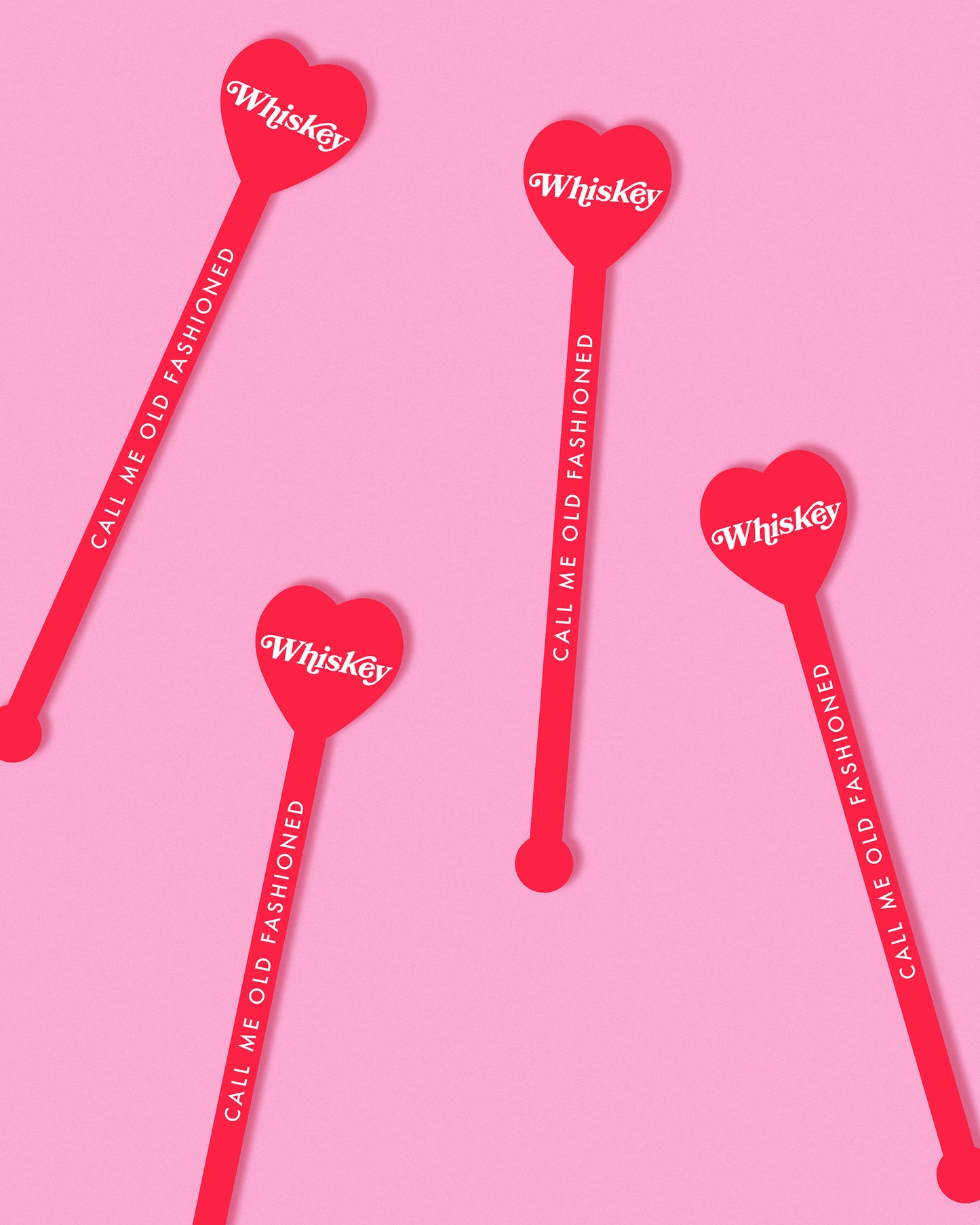 Heart Shaped Whiskey Stir Sticks: Set of 4