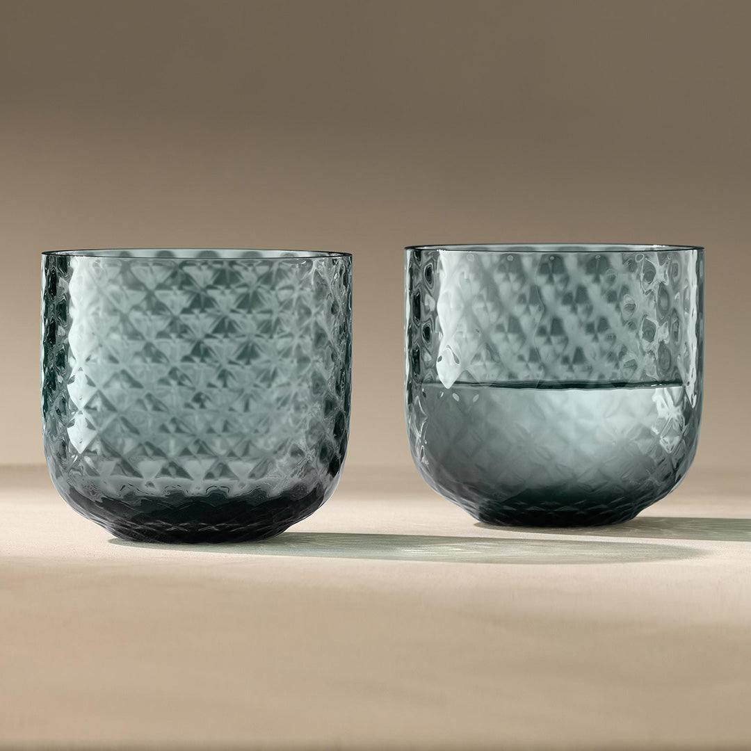Dapple Water Blue Lowball Tumblers: Set of 2