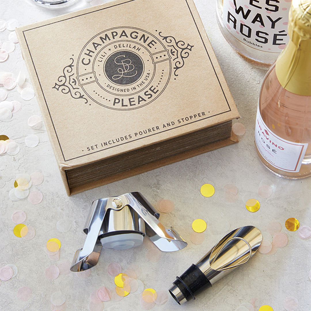 Champagne Please! Pourer & Stopper Gift Set