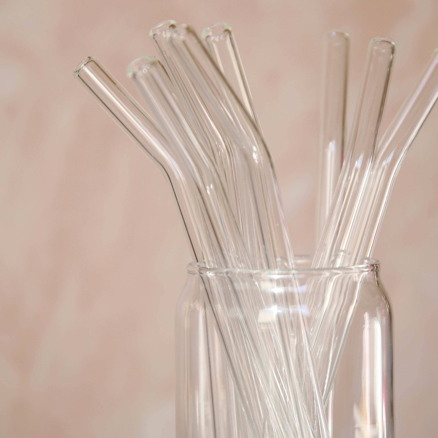 Clear Bent Glass Straw