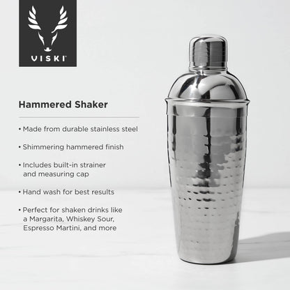 Irving™ Hammered Stainless Steel Cocktail Shaker