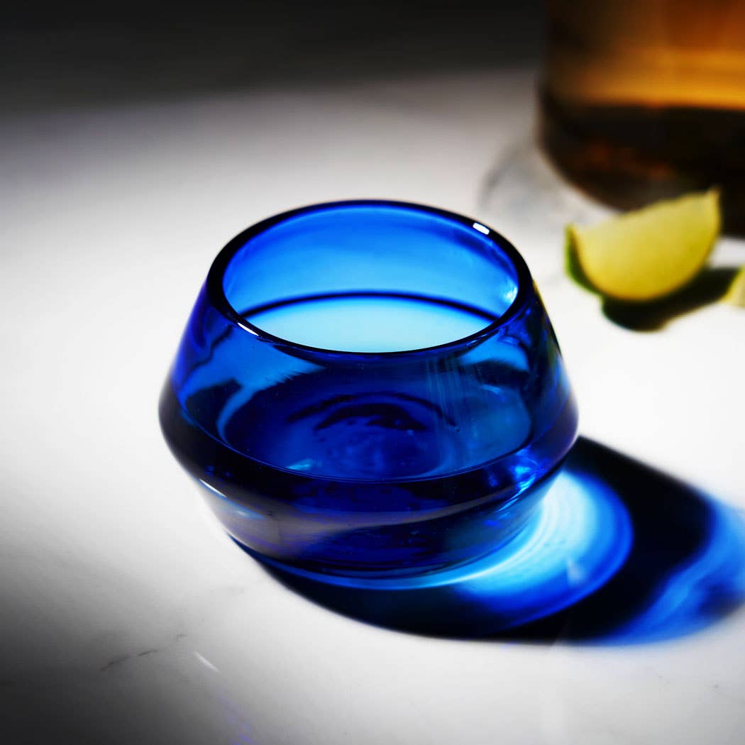 Tequila Copita Glass: Cobalt