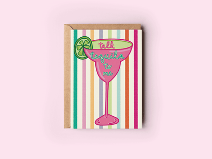 Talk Tequila To Me Margarita Summer Greeting Card