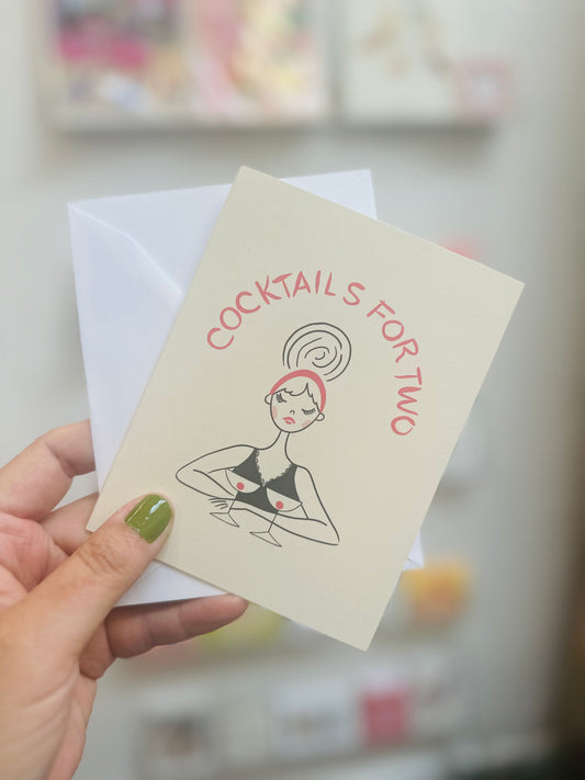 Cocktails for Two Greeting Card