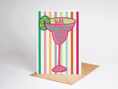 Talk Tequila To Me Margarita Summer Greeting Card