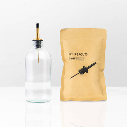 Pour Spouts - Set of 6 Bottle Pourers. Gold