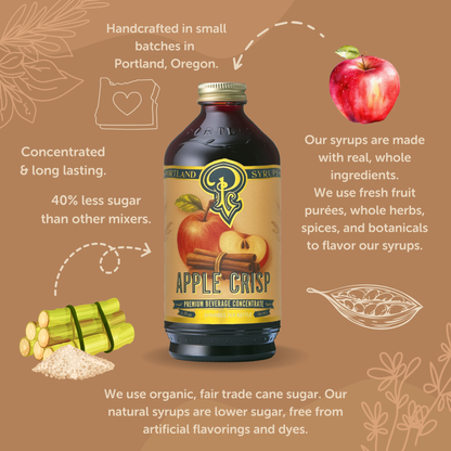 Apple Crisp Syrup 12oz - cocktail / mocktail / coffee drinks