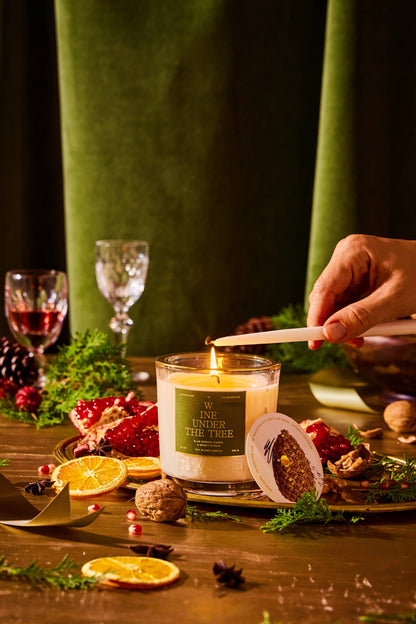 Rewined Wine Under The Tree Holiday Candle