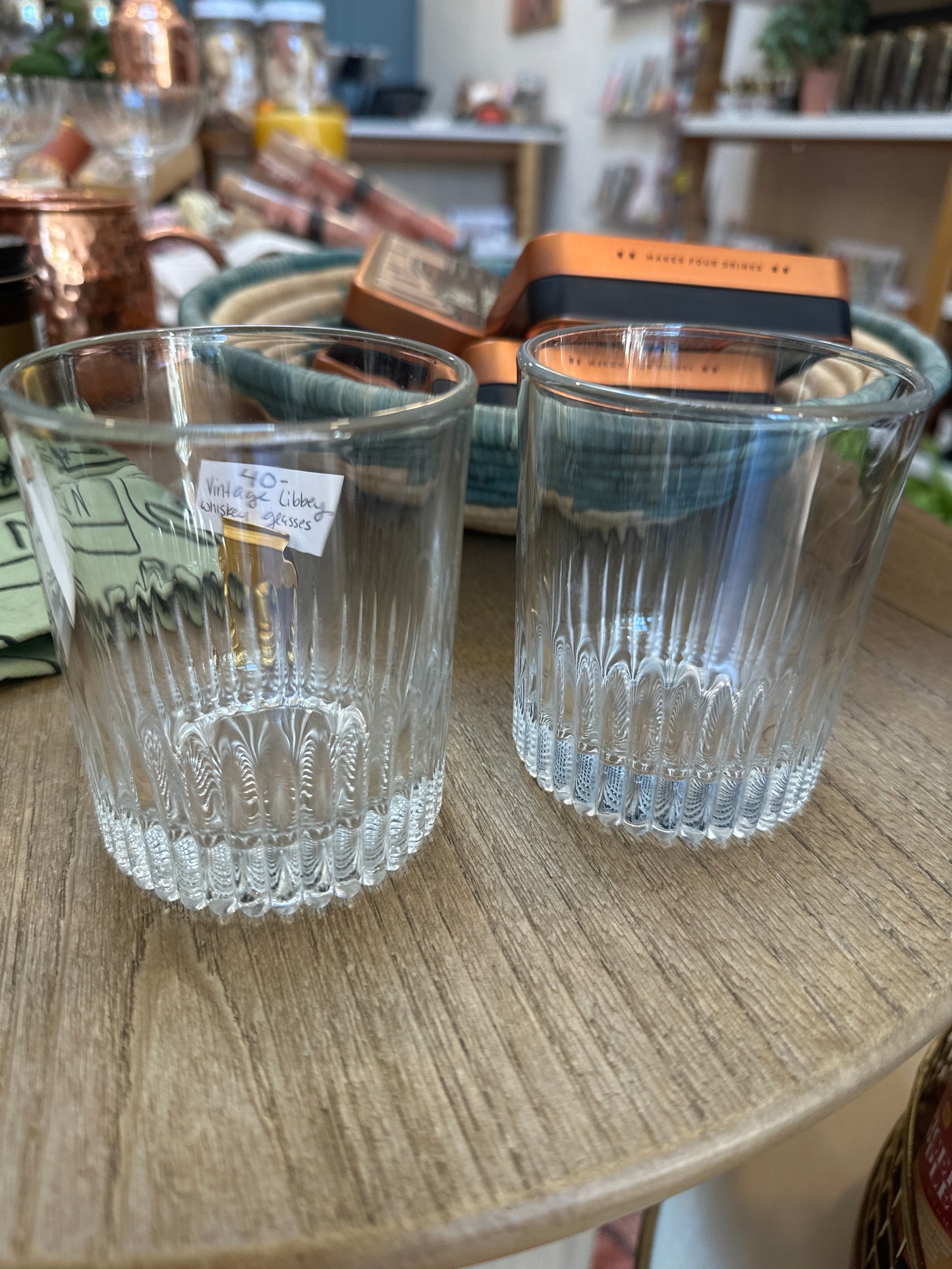 Vintage Libbey whiskey glasses