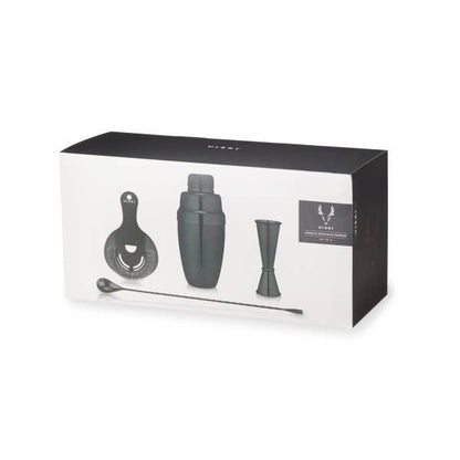 Warren™ Gunmetal-Plated Mixologist Barware Set: Set of 4