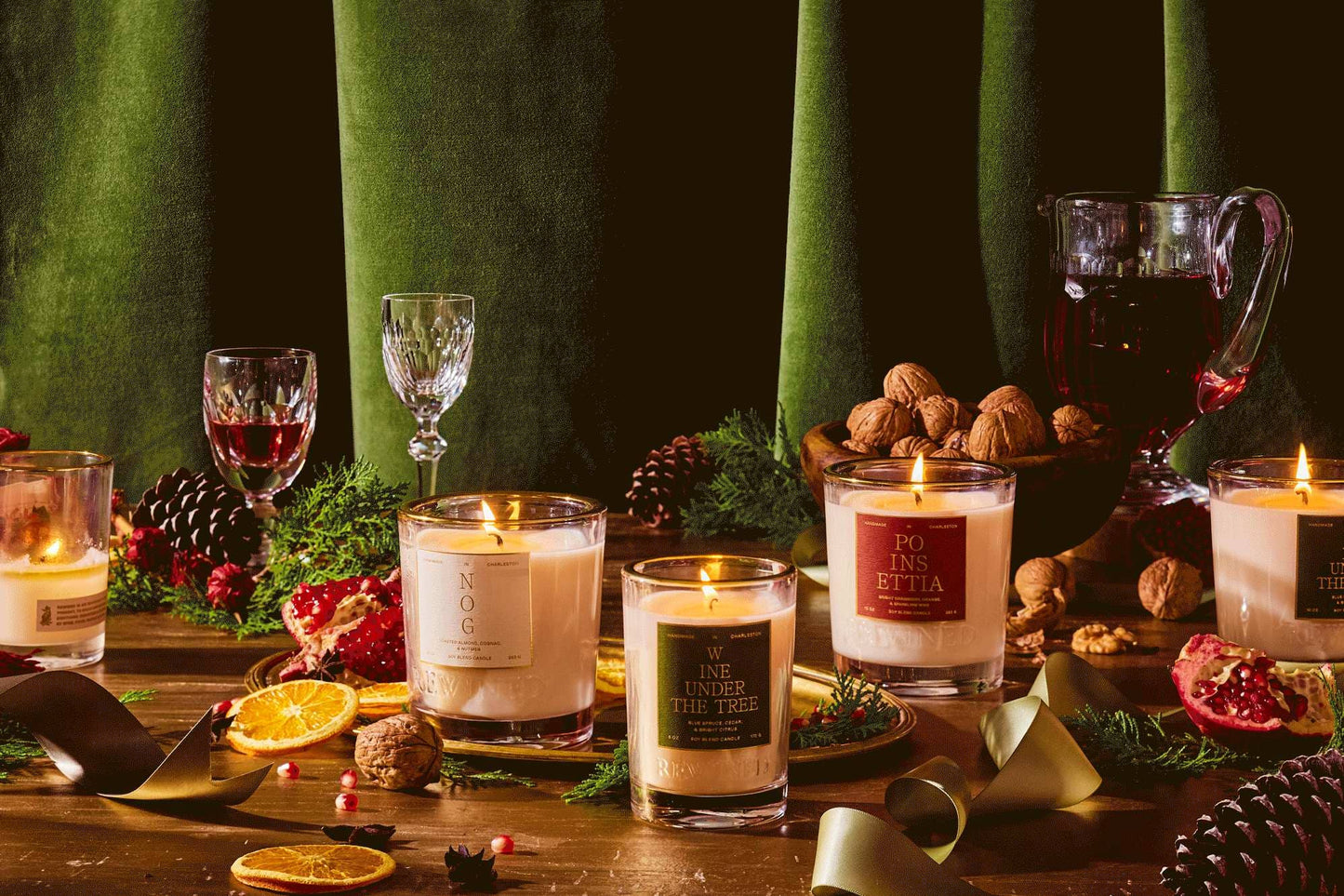 Rewined Wine Under The Tree Holiday Candle