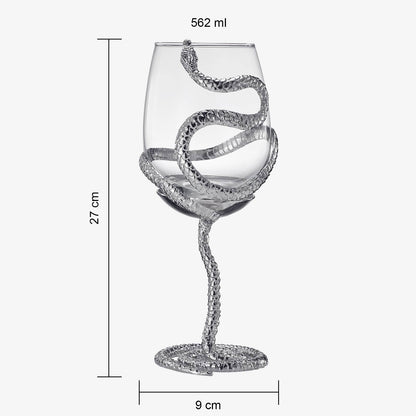 Stemmed Snake Wine Glass: Set of 2