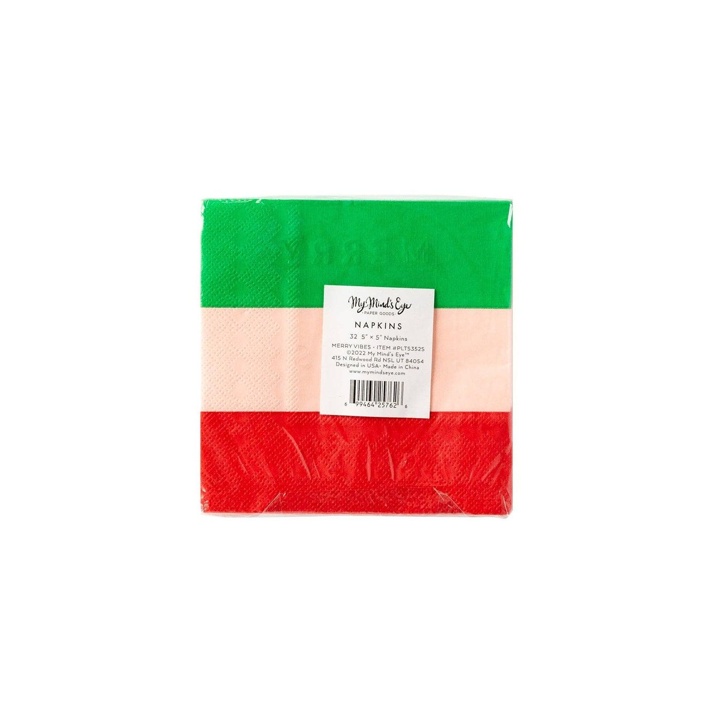 Merry Vibes Only Cocktail Napkin