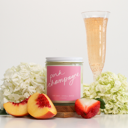 Pink Champagne Candle