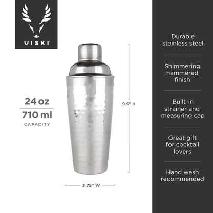 Irving™ Hammered Stainless Steel Cocktail Shaker